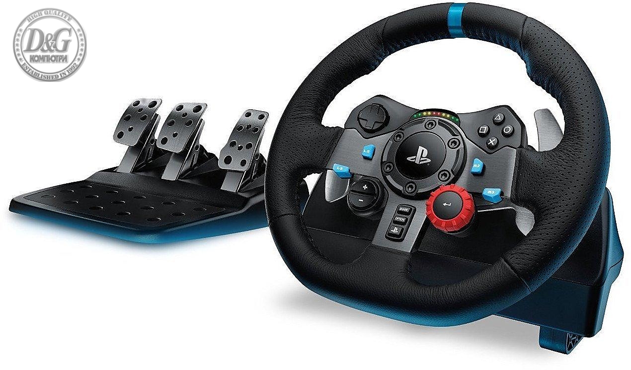 Волан Logitech Driving Force G29 PS3/PS4/PC, Черен