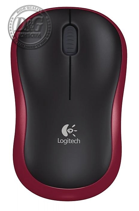 Безжична оптична мишка LOGITECH M185, Червена, USB