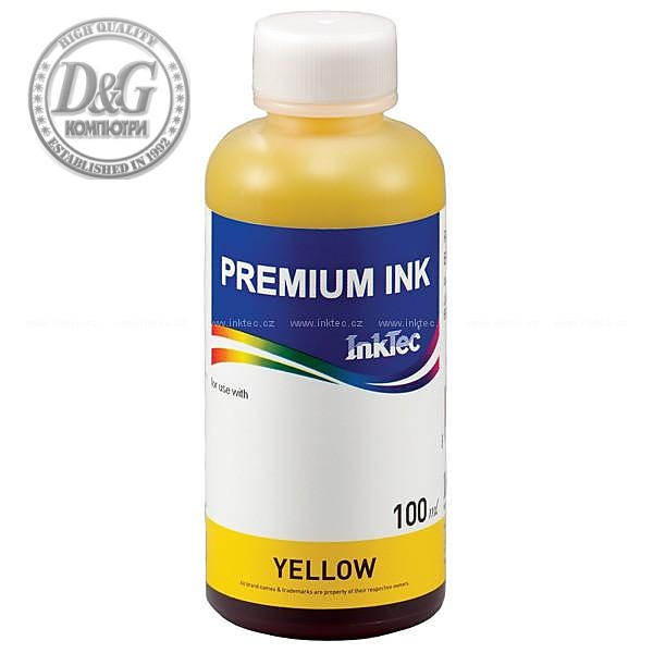 Бутилка с мастило INKTEC за  HP CB319/CB324/No564/364  , Жълт, 100 ml