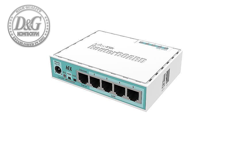 Рутер MiKrotik RB750GR3 HEX, 5 x 10/100/1000 Mbps, PoE, Бял