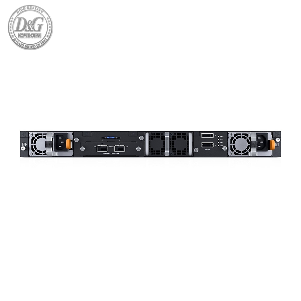 Dell Networking S3124, L3, 24x 1GbE, 2xCombo, 2x 10GbE SFP+ fixed ports, Stacking, IO to PSU airflow, 1x AC PSU, DNS3124T STOCK Smart Value, 210-AIMQ