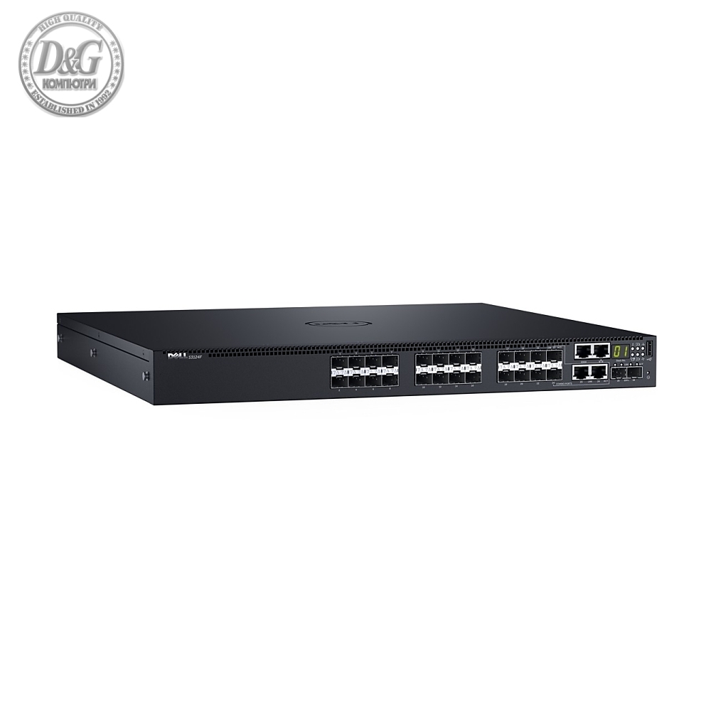 Dell Networking S3148, L3, 48x 1GbE, 2xCombo, 2x 10GbE SFP+ fixed ports, Stacking, IO to PSU airflow, 1x AC PSU, LLW 210-AIMR