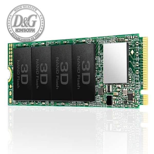 Transcend 1TB, M.2 2280, PCIe Gen3x4, M-Key, 3D TLC, DRAM-less