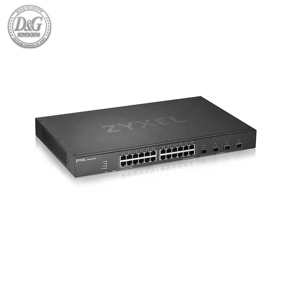 Суич ZYXEL XGS1930-28, 28 портов управляем L3, 24x Gigabit, 4x SFP+ порта