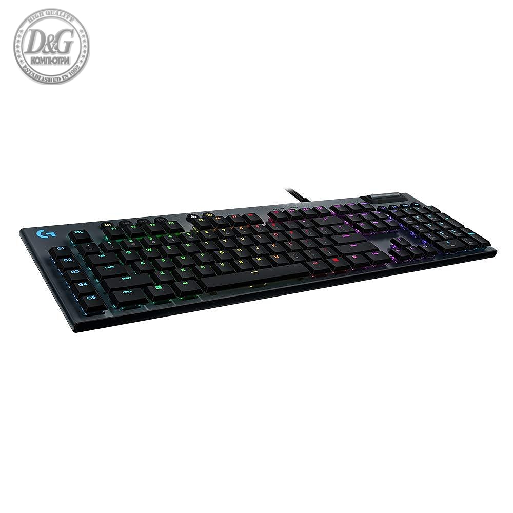 Геймърска механична клавиатура Logitech, G815 Lightsync RGB, Clicky суичове