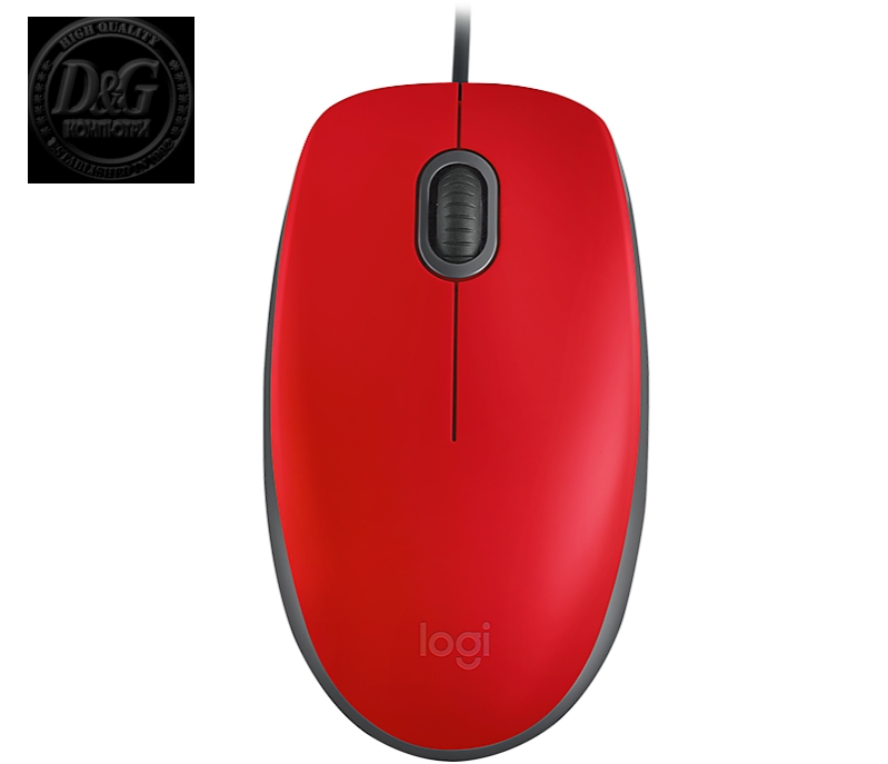 LOGITECH M110 MOUSE SILENT RED