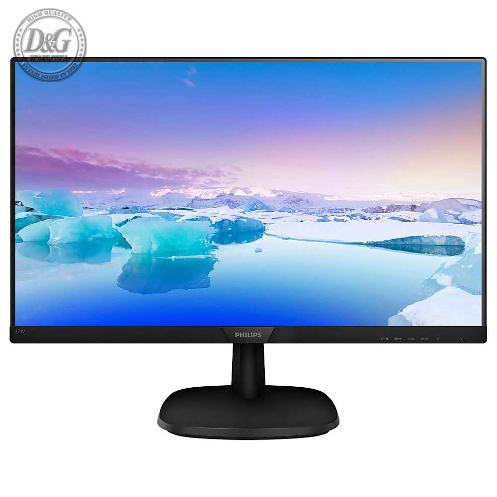 Philips 273V7QDSB, 27" IPS WLED, 1920x1080@75Hz, 4ms GtG, 250cd m/2, 1000:1, DCR 10M:1, FlickerFree, Low Blue Mode, Tilt, D-SUB, DVI, HDMI