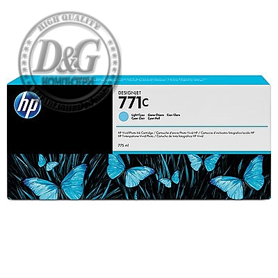 HP 771C 775-ml Light Cyan Designjet Ink Cartridge