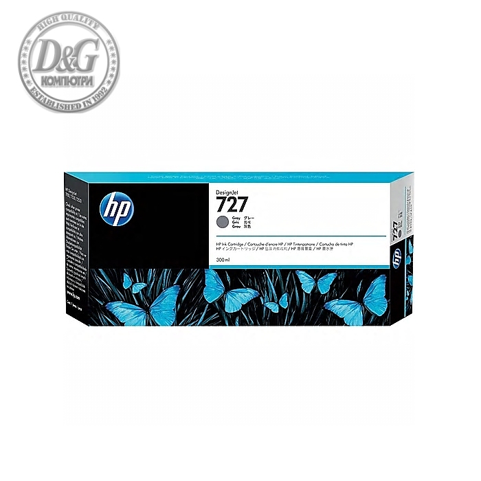 HP 727 300-ml Gray DesignJet Ink Cartridge