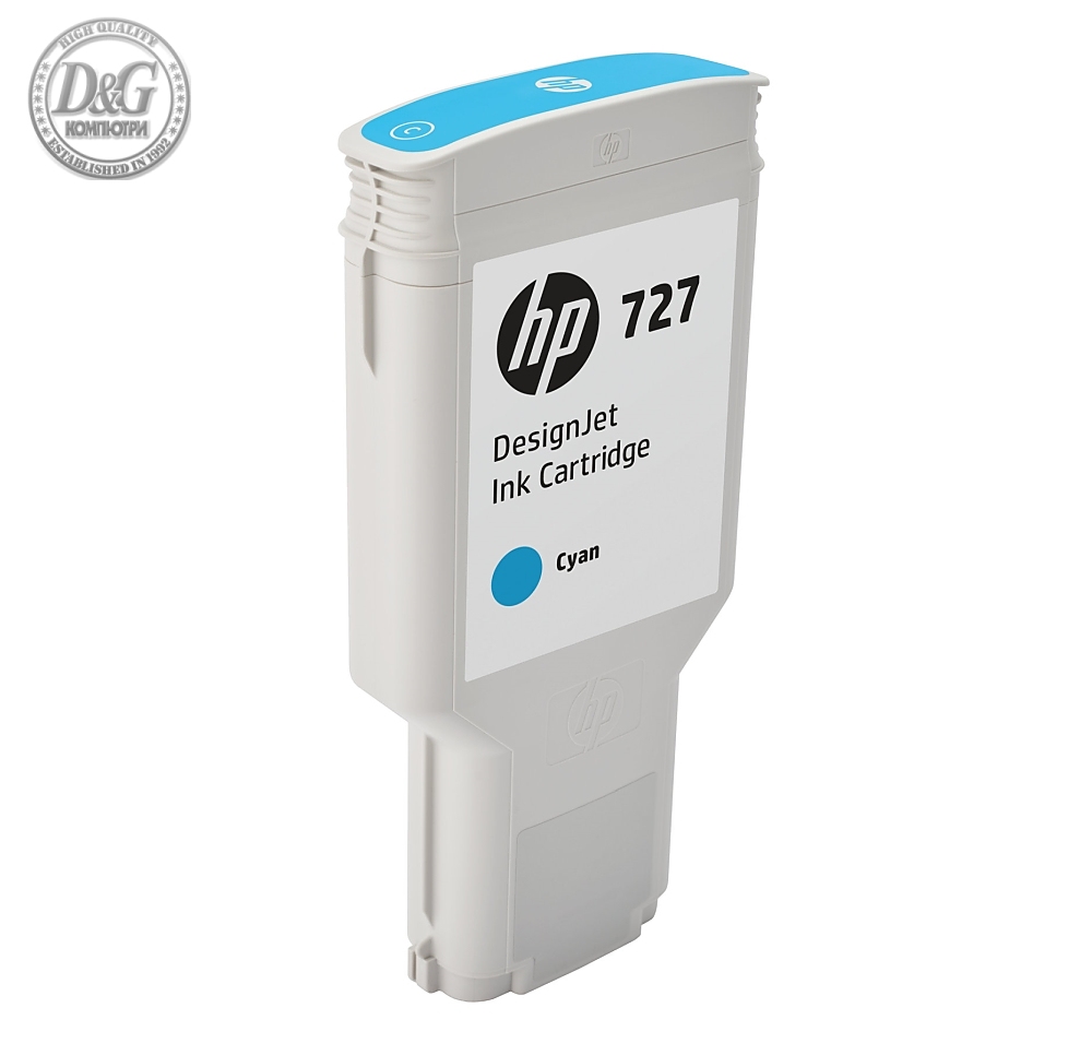 HP 727 300-ml Cyan DesignJet Ink Cartridge