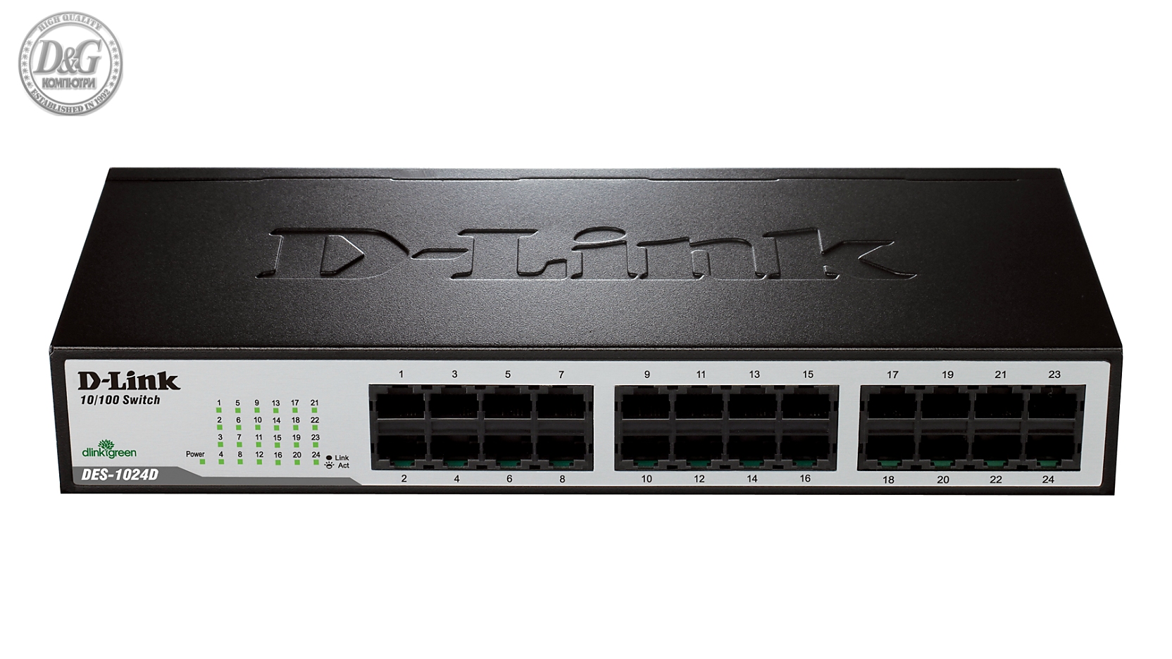 Суич D-Link DES-1024D/E, 24 портов 10/100, Desktop, rack mount