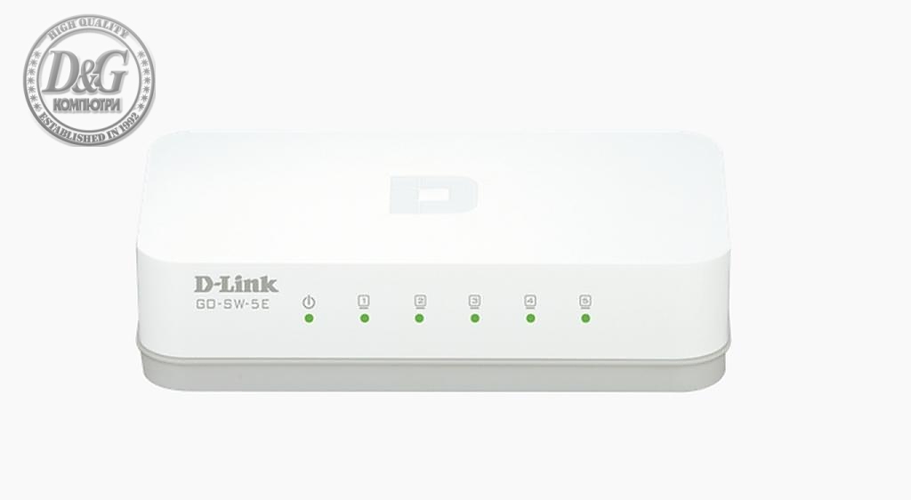 Суич D-Link GO-SW-5E/E, 5 портов 10/100