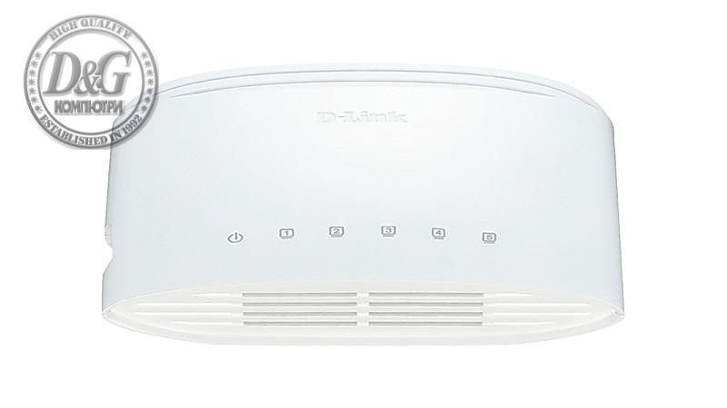 Суич D-Link DGS-1005D/E, 5 портов, 10/100/1000, Gigabit, DGS-1005D/E, Desktop