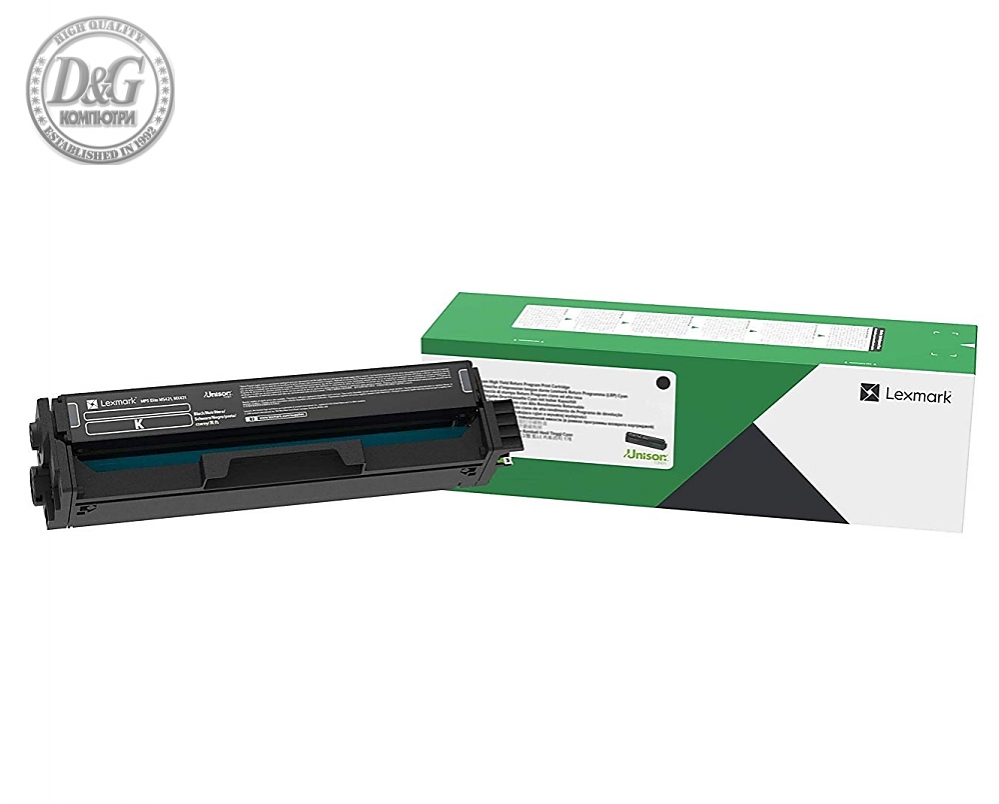 Lexmark C3220K0 C/MC3224, 3326, 3426 Black Return Programme 1.5K Print Cartridge