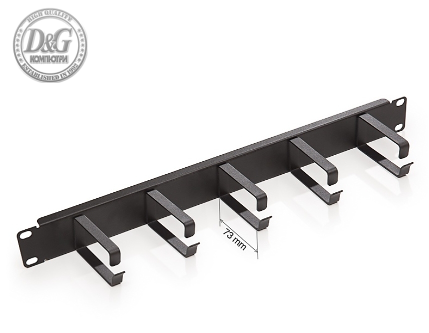 Formrack 19" 1U Cable Management Panel with metal brackets 73mm (HD)