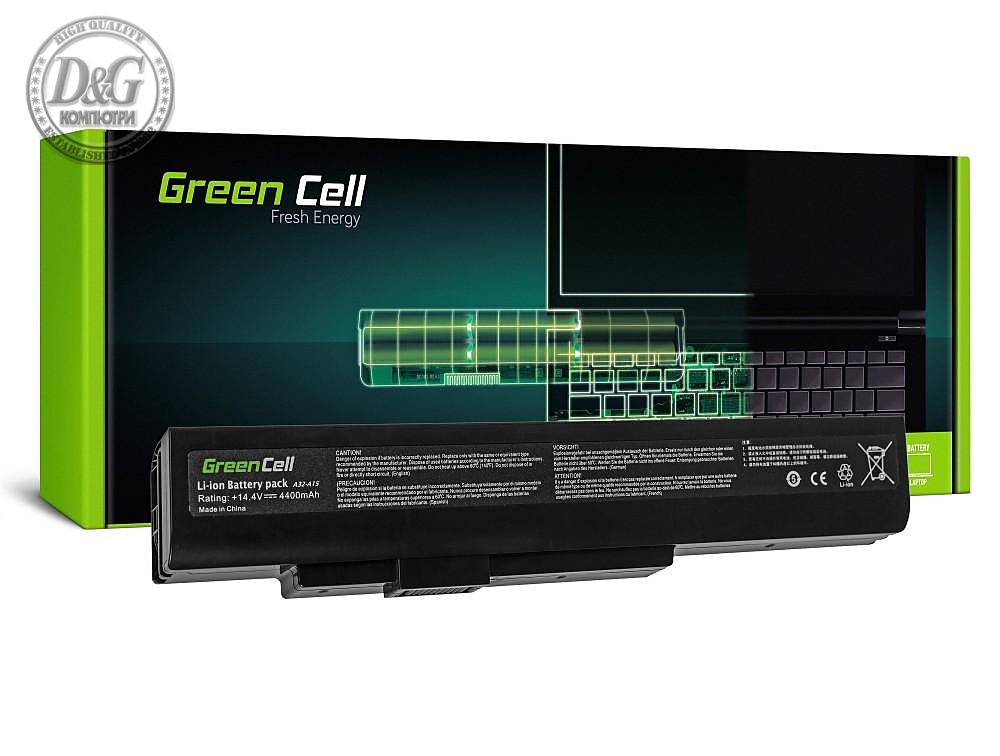 Батерия за лаптоп  FPCBP344 Fujitsu LifeBook N532 NH532 MSI A6400 CR640 CX640 MS-16Y1 14,4V 4400mA GREEN CELL