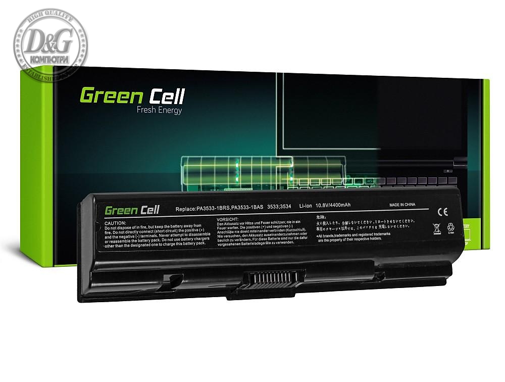 Батерия  за лаптоп Toshiba Satellite A200 A300 A500 L200 L300 L500 PA3534U 10.8V  4400 mAh GREEN CELL