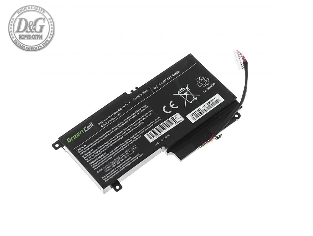 Батерия  за лаптоп Toshiba Satellite L50-A L50-A-1EK L50-A-19N P50-A S50-A PA5107 14.4V 2838 mAh GREEN CELL