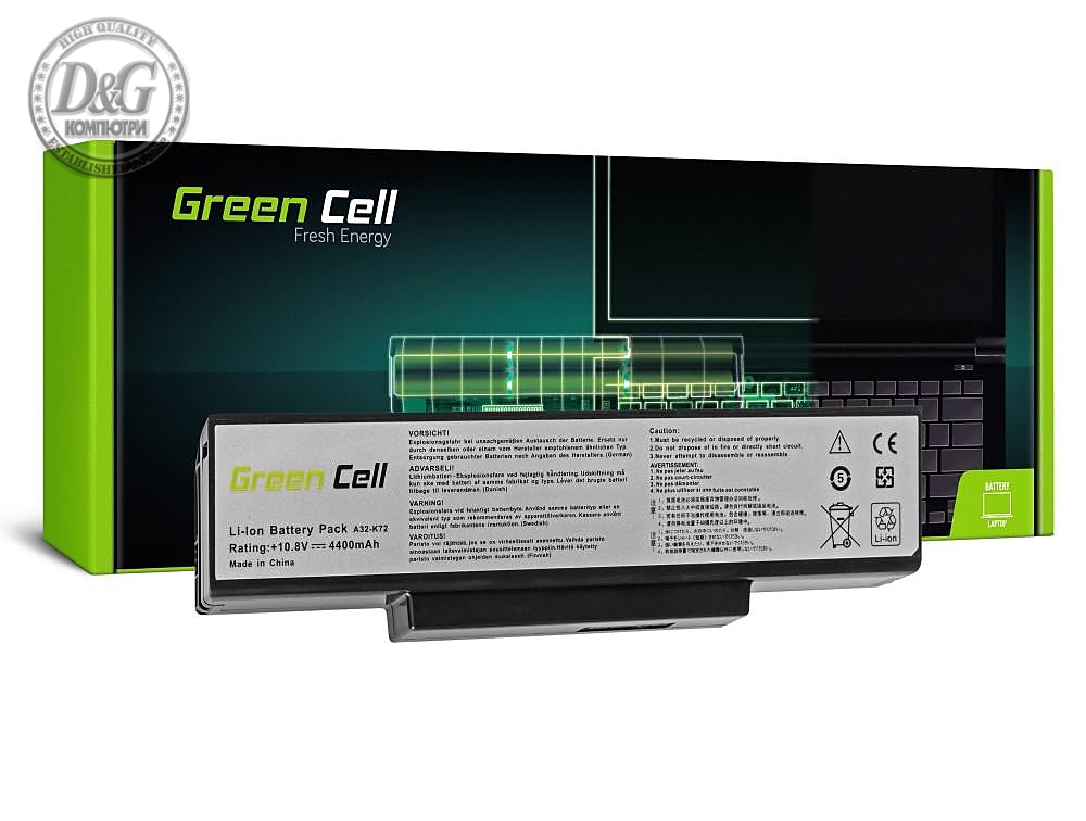 Батерия  за лаптоп Asus N71 K72 K72J K72F K73SV N71 N73 N73S N73SV X73S 10.8V 4400mAh GREEN CELL