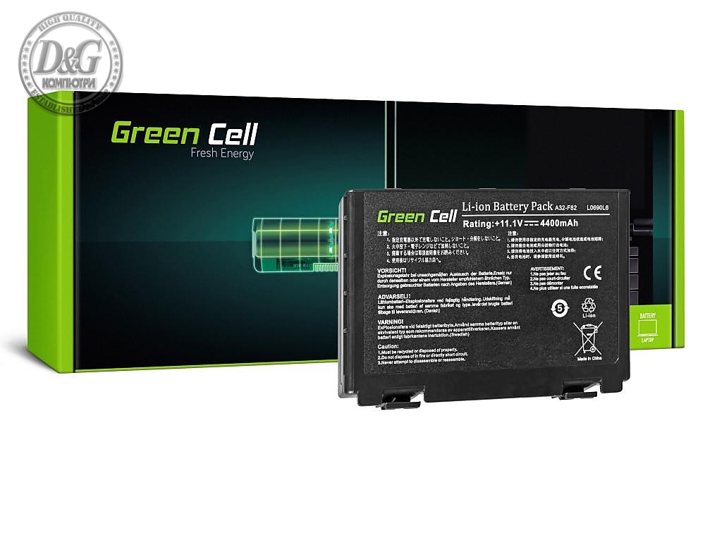 Батерия  за лаптоп Asus K40 K50 K50AB K50C K51 K51AC K60 K70 X70 X5DC 10.8V 4400mAh GREEN CELL