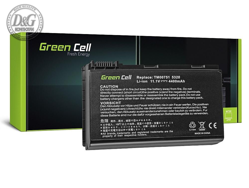 Батерия  за лаптоп Acer TravelMate 5220 5520 5720 7520 7720 Extensa 5100 5220 5620 5630 11.1V 4400mAh GREEN CELL