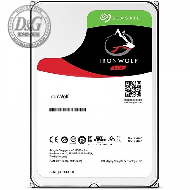 Seagate IronWolf 8TB ( 3.5", 256MB, 7200 RPM, SATA 6Gb/s )