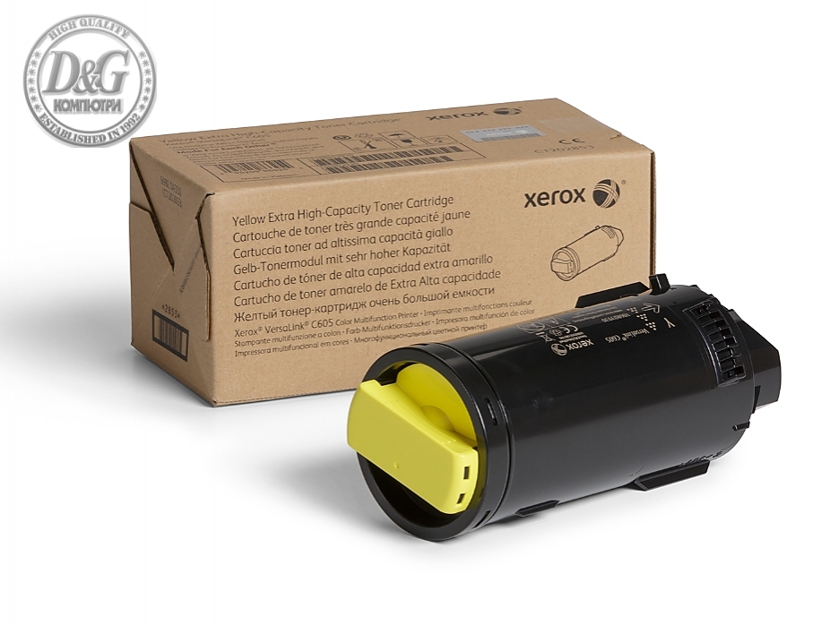 Xerox Yellow Extra High Capacity Toner Cartrige, VersaLink C605 (16 800 pages)