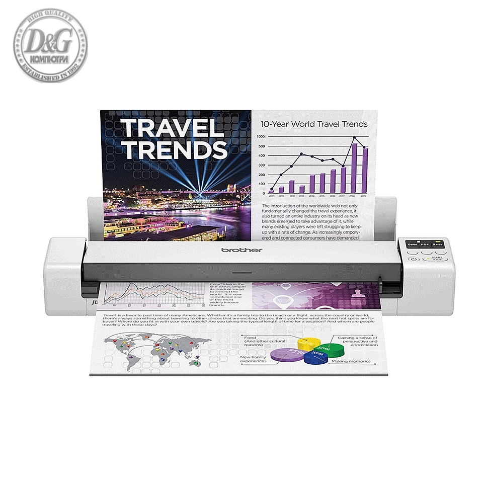 Brother DS-940DW Wireless, 2-sided Portable Document Scanner