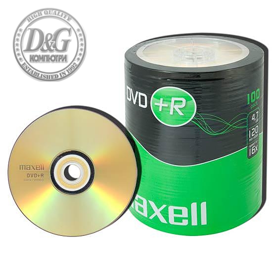 DVD+R MAXELL, 4,7 GB, 16x, 100 бр.