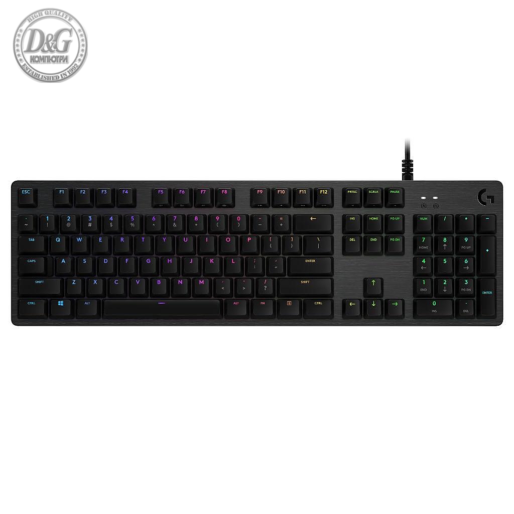 Геймърска механична клавиатура Logitech G512 Carbon GX Red Linear