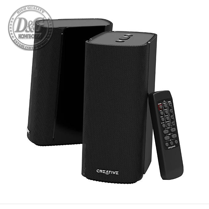 Безжични тонколони Creative T100, 2.0, 40W, Bluetooth, Черен