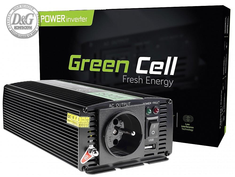 Инвертор GREEN CELL 24V/500W