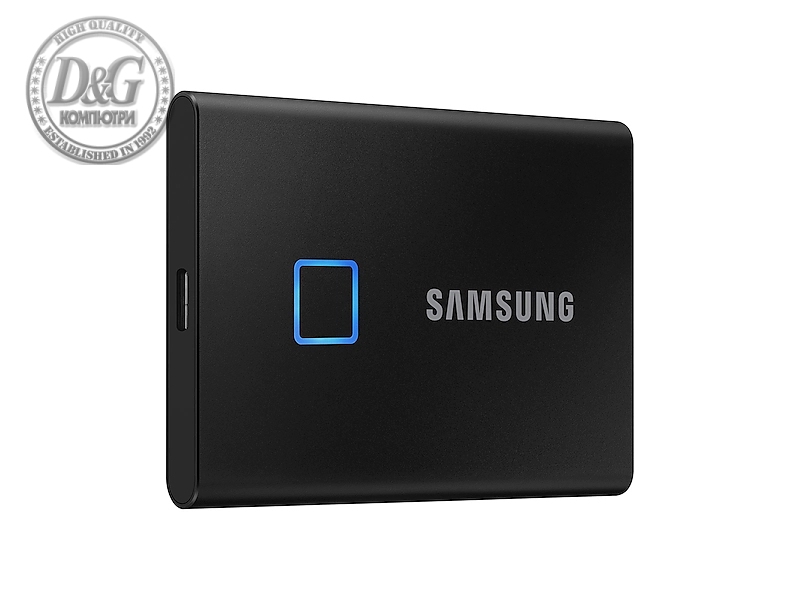 Samsung Portable SSD T7 Touch 1TB, USB 3.2, Fingerprint, Read 1050 MB/s Write 1000 MB/s, Black