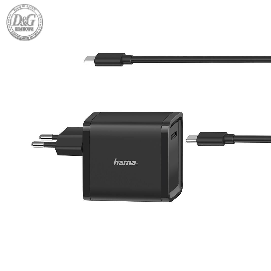 Зарядно HAMA Universal, 220V, 5-20V/45W, USB-C, Power Delivery