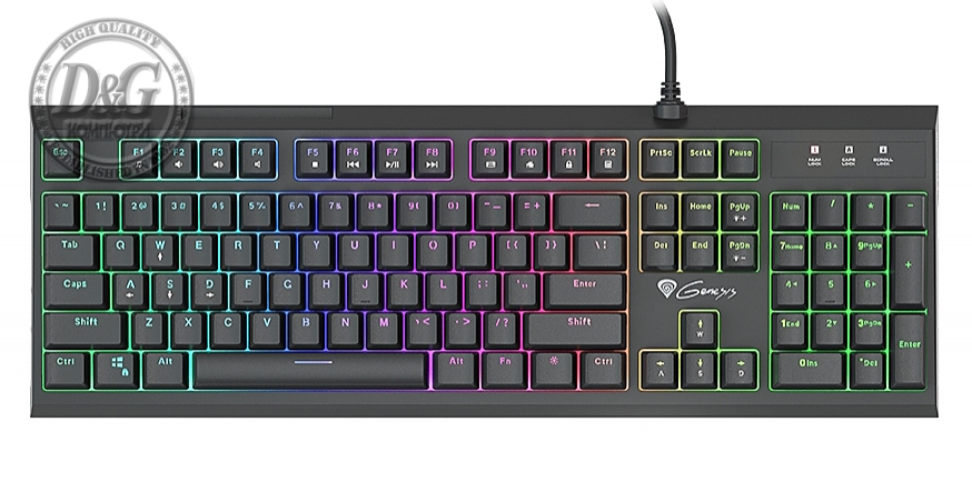 Genesis Hybrid Gaming Keyboard Thor 200 Rgb Hybrid Switch Rgb Backlight Us Layout