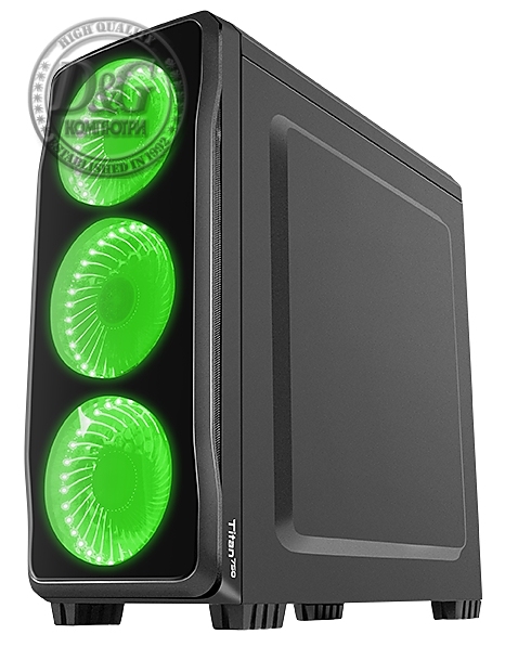 Genesis Case Titan 750 Green Midi Tower Usb 3.0