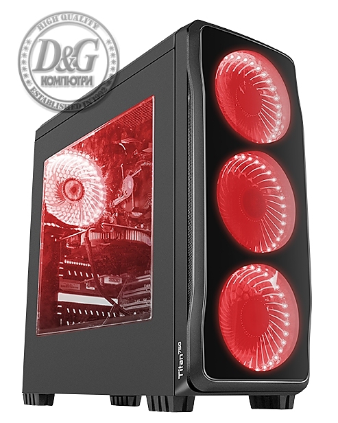 Genesis Case Titan 750 Red Midi Tower Usb 3.0