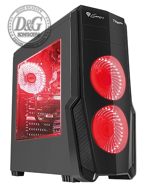 Genesis Case Titan 800 Red Midi Tower Usb 3.0