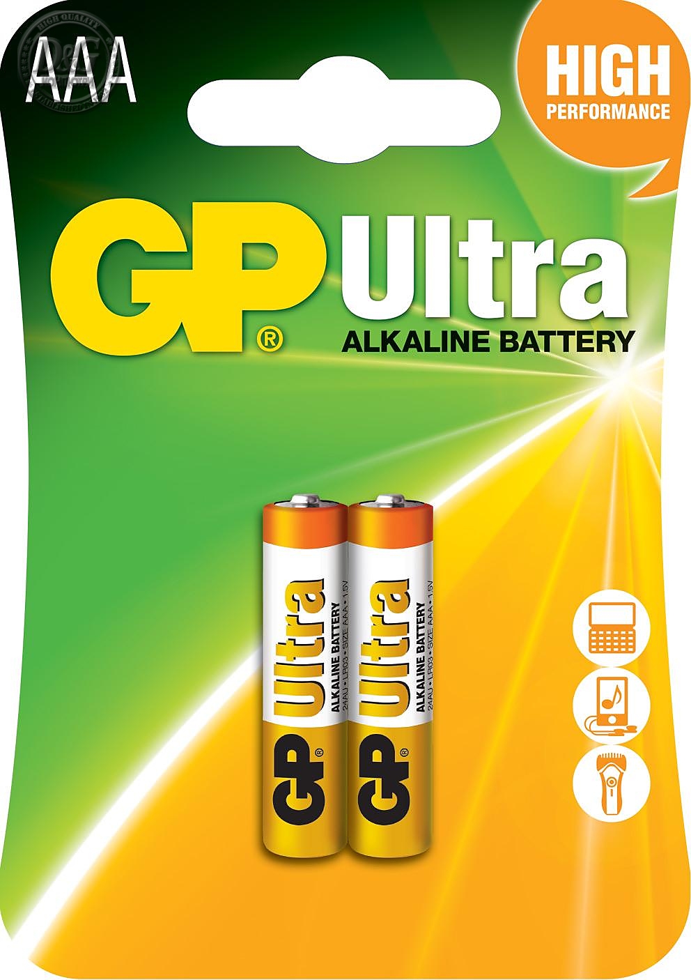 Алкална батерия GP ULTRA LR03 AAA /2 бр. в опаковка/ блистер 1.5V GP,GP24AU