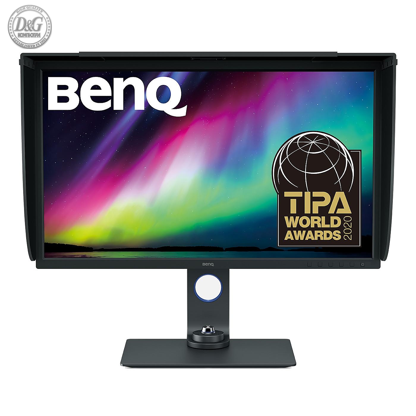 Монитор BenQ SW321C, IPS&lrm;, 32 inch, Wide, 4K, HDR10, USB-C, Display Port, HDMI, Черен