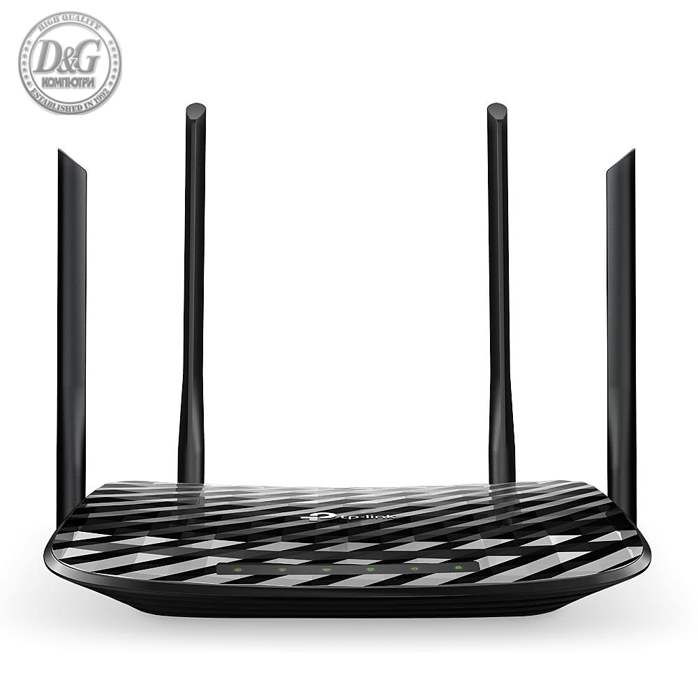 Безжичен рутер TP-Link Archer C6 AC1200, Dual band, 5xGbE, MU-MIMO