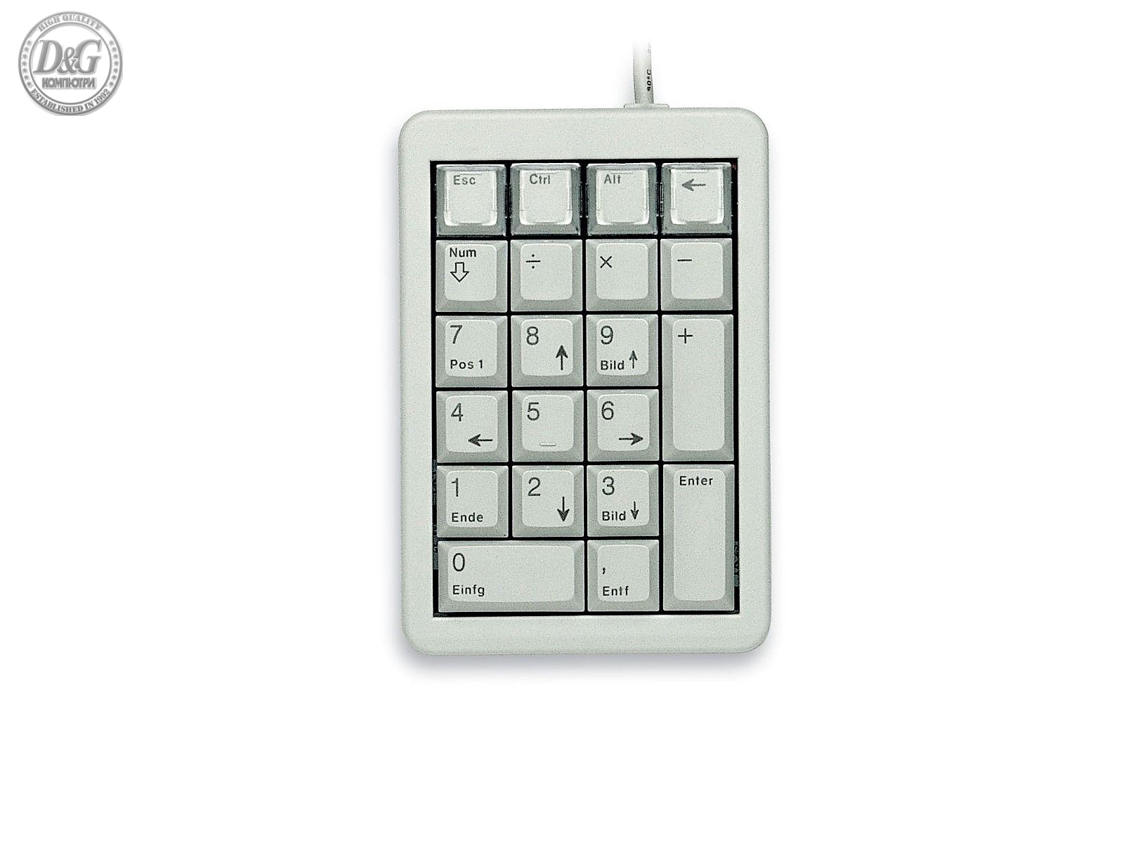 Цифрова клавиатура CHERRY G84-4700 Keypad, USB, сива