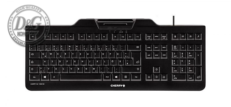 Жична клавиатура CHERRY KC 1000 SC, черна, с четец