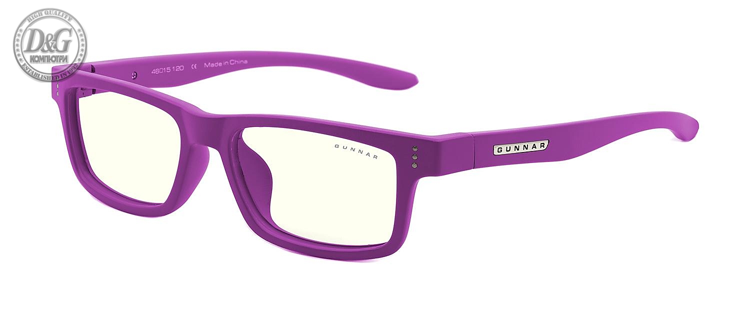 Детски компютърни очила GUNNAR Cruz Kids Small, Clear Natural, Лилав