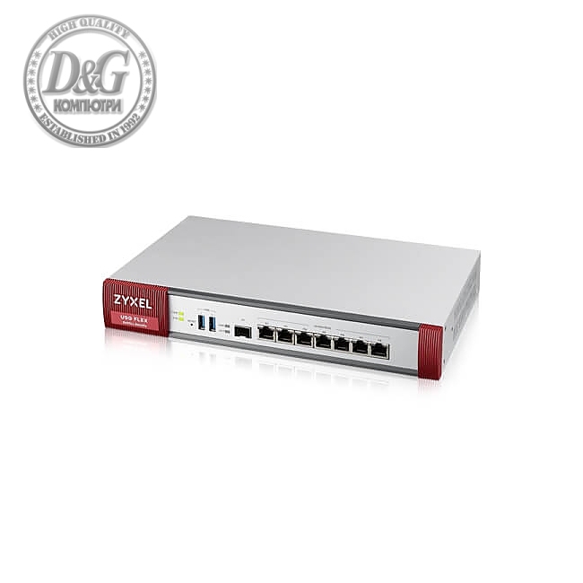 ZyXEL USG Flex Firewall 7 Gigabit user-definable ports, 1x SFP, 2x USB (Device only)