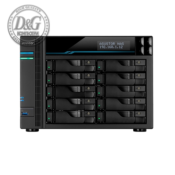 Asustor AS7116RDX, 16-bay NAS, Intel Xeon Quad-Core E-2224 3.4GHz (up to 4.6GHz) , 8GB DDR4 ECC UDIMM (Max. 128G), 2 M.2 PCIe,1 PCIe Gen3 by8, 2 PCIe Gen3 by4GbEx4, 4 USB 3.2Gen2 Type-A, 2 USB 3.2Gen2 Type-C, WoL, Sys Sleep Mode, AES-NI hardw. encr., loc