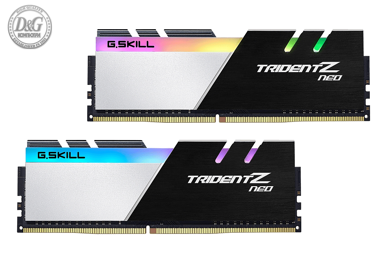 Памет G.SKILL Trident Z Neo RGB 32GB(2x16GB) DDR4 PC4-25600 3200MHz CL16 F4-3200C16D-32GTZN