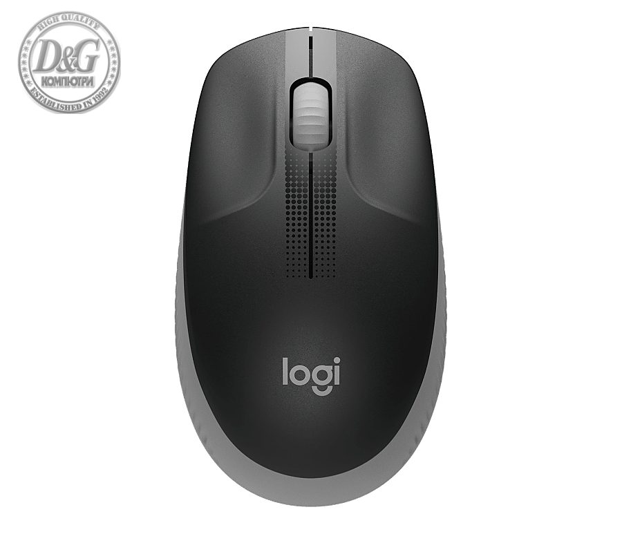 Logitech M190 Full-size wireless mouse - MID GREY - 2.4GHZ - N/A - EMEA - M190