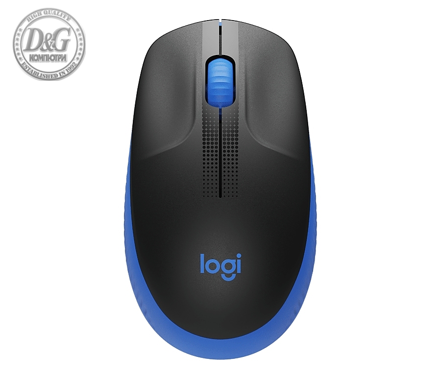 Logitech M190 Full-size wireless mouse - BLUE - 2.4GHZ - N/A - EMEA - M190