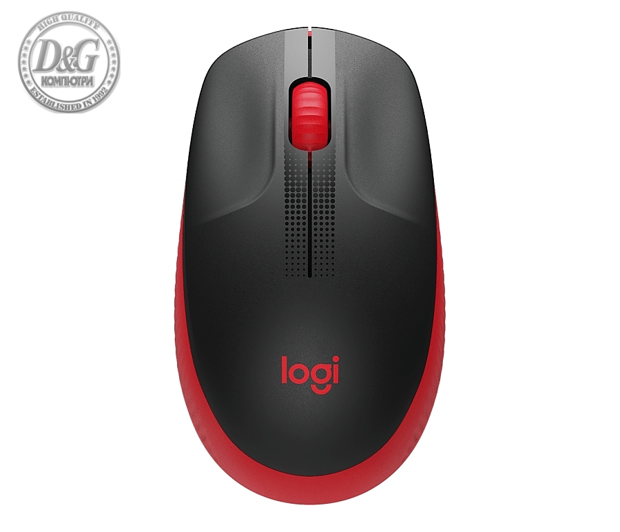 Logitech M190 Full-size wireless mouse - RED - 2.4GHZ - N/A - EMEA - M190